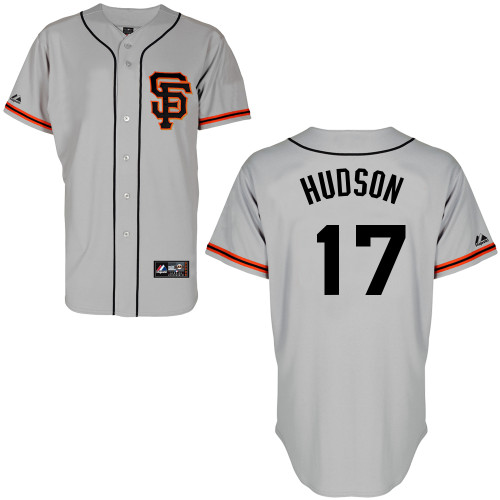 Tim Hudson #17 mlb Jersey-San Francisco Giants Women's Authentic Road 2 Gray Cool Base Baseball Jersey